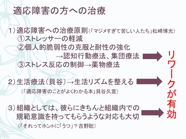 適応障害の方への治療